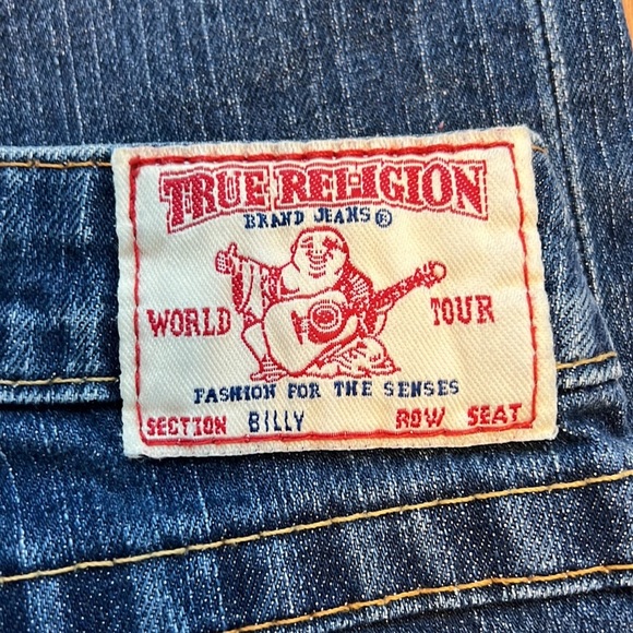 Vintage True Religion Billy  Low Rise Blue Jeans Size 28 x 29.5 - Picture 3 of 6